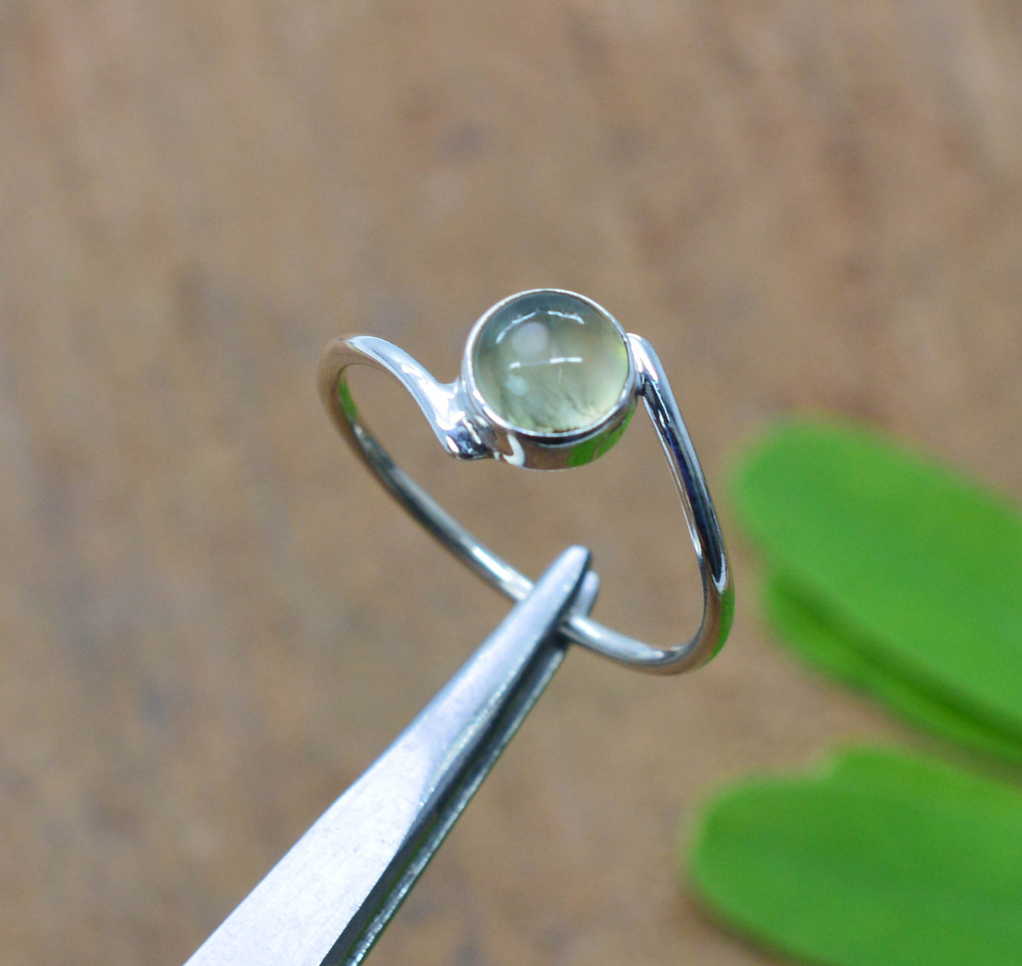WHOLESALE 925 11PC SOLID STERLING SILVER GREEN PREHNITE RING LOT