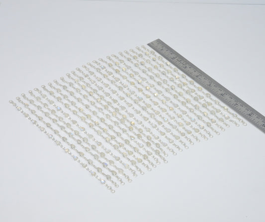 WHOLESALE 23PC 925 SOLID STERLING SILVER RAINBOW MOONSTONE BRACELET LOT
