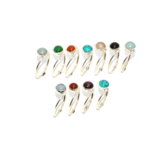 WHOLESALE 925 11PC SOLID STERLING SILVER CARNELIAN MIX STONE RING LOT