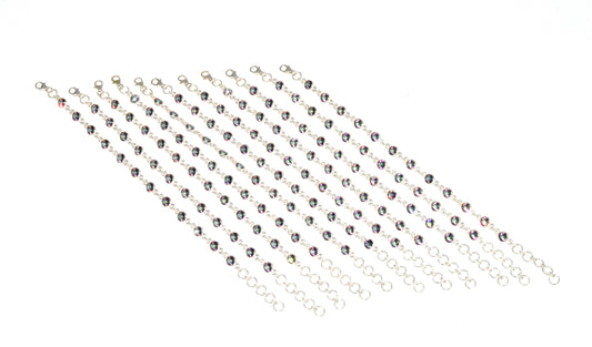 WHOLESALE 925 11PC SOLID STERLING SILVER MYSTIC TOPAZ BRACELET LOT