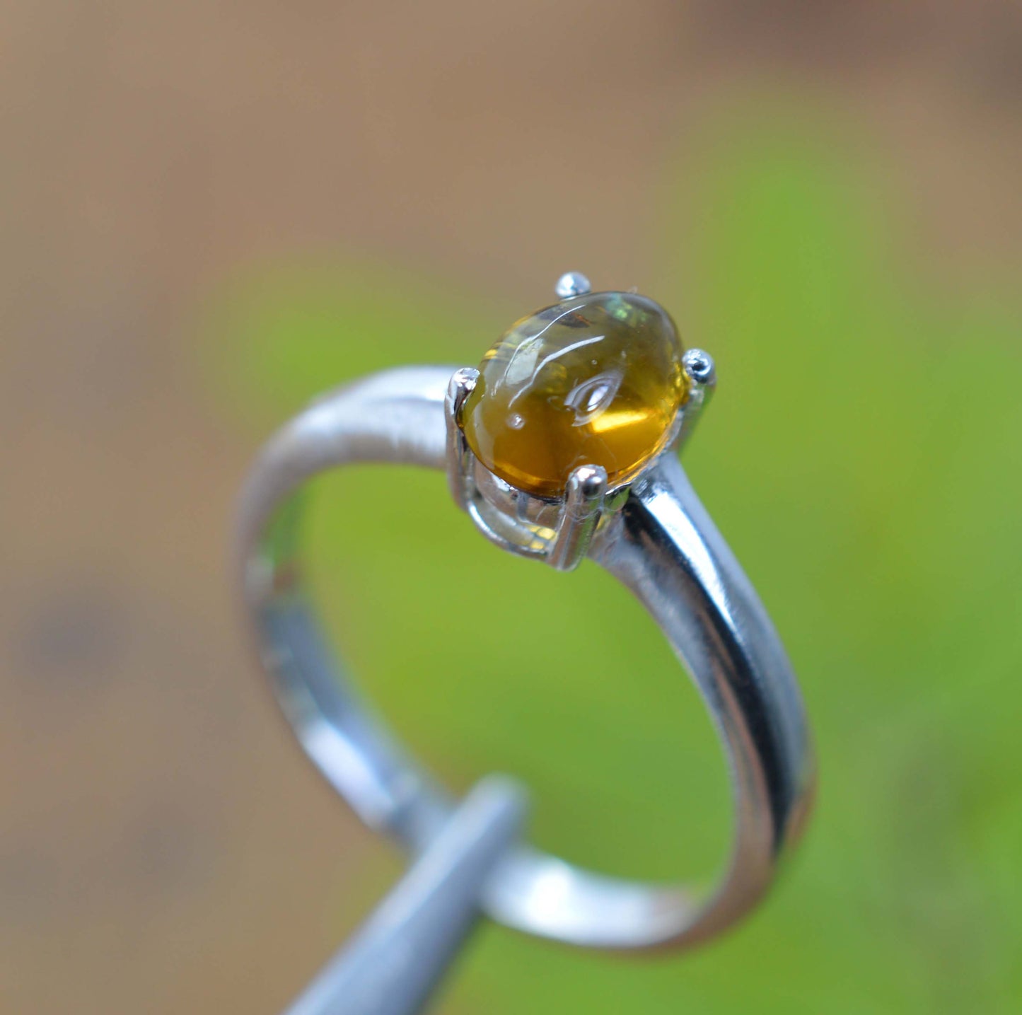 WHOLESALE 925 5PC SOLID STERLING SILVER YELLOW TOURMALINE RING LOT