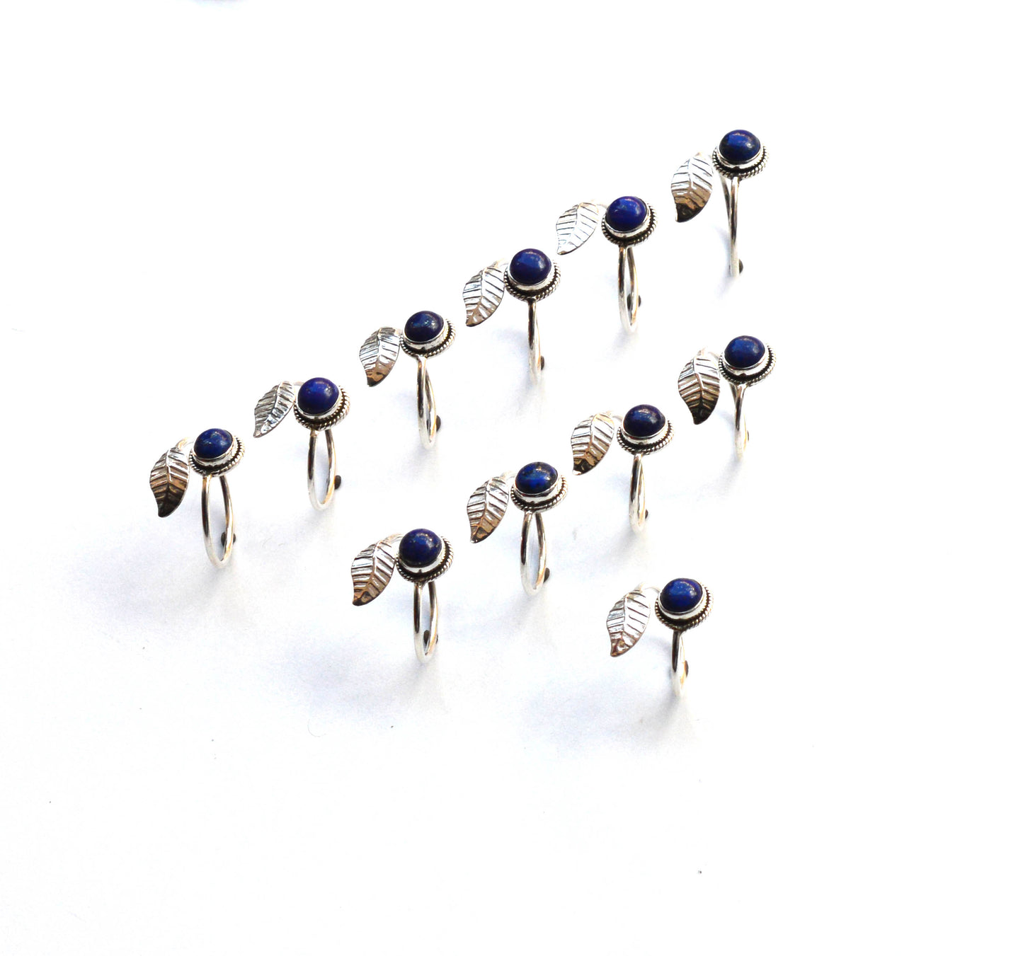 WHOLESALE 11PC 925 SOLID STERLING SILVER BLUE LAPIS LAZULI RING LOT