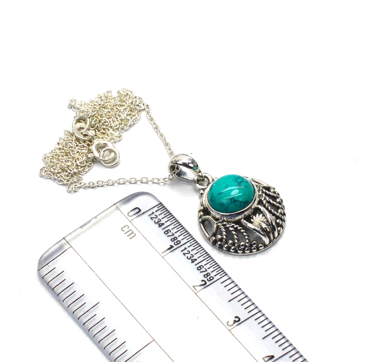 925 Solid Sterling Silver Plaster Pendant - 3.2 Grams