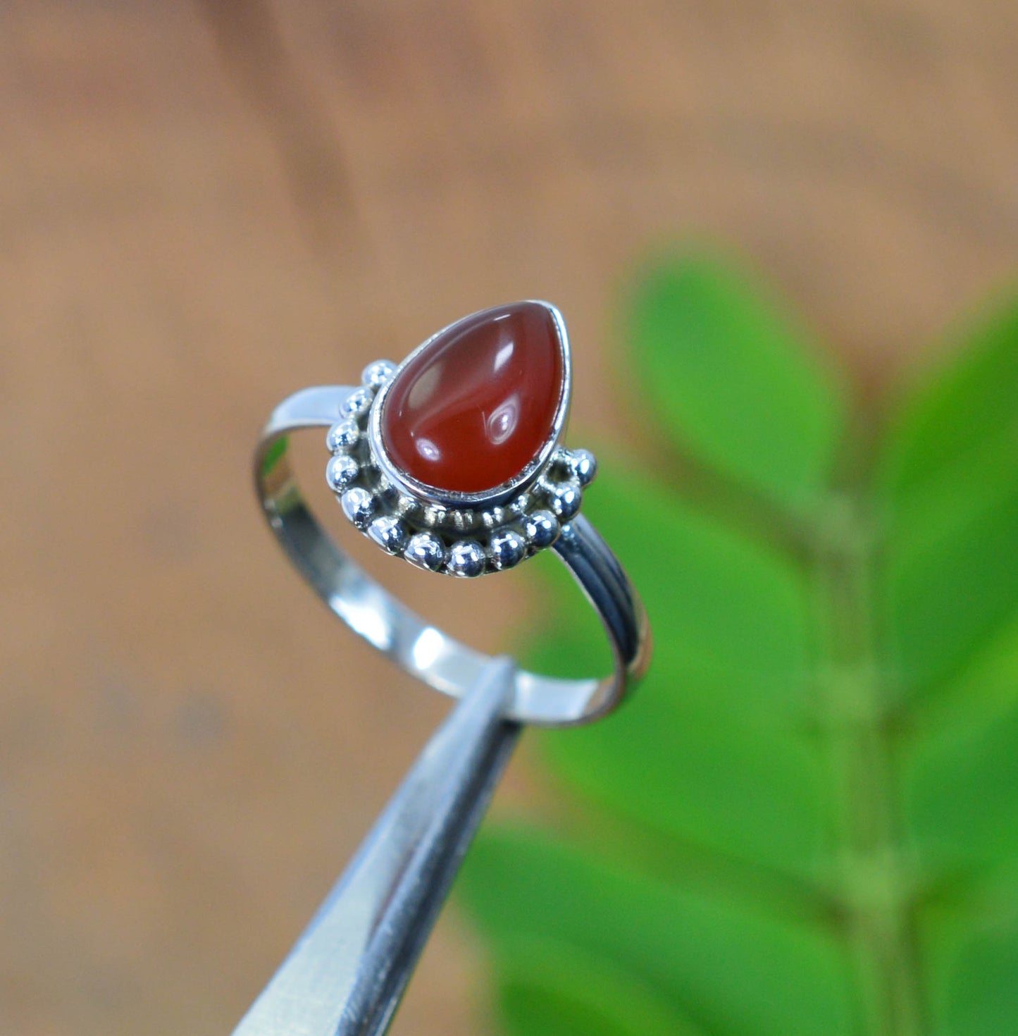 WHOLESALE 11PC 925 SOLID STERLING SILVER RED CARNELIAN RING LOT