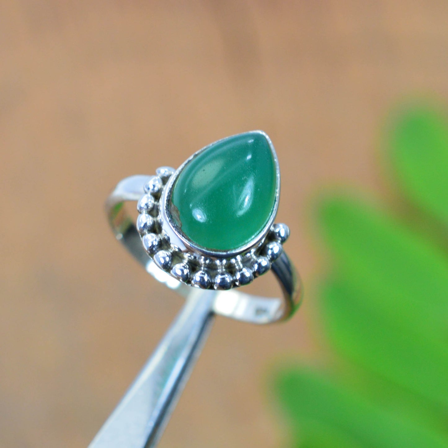 WHOLESALE 5PC 925 SOLID STERLING SILVER GREEN ONYX RING LOT