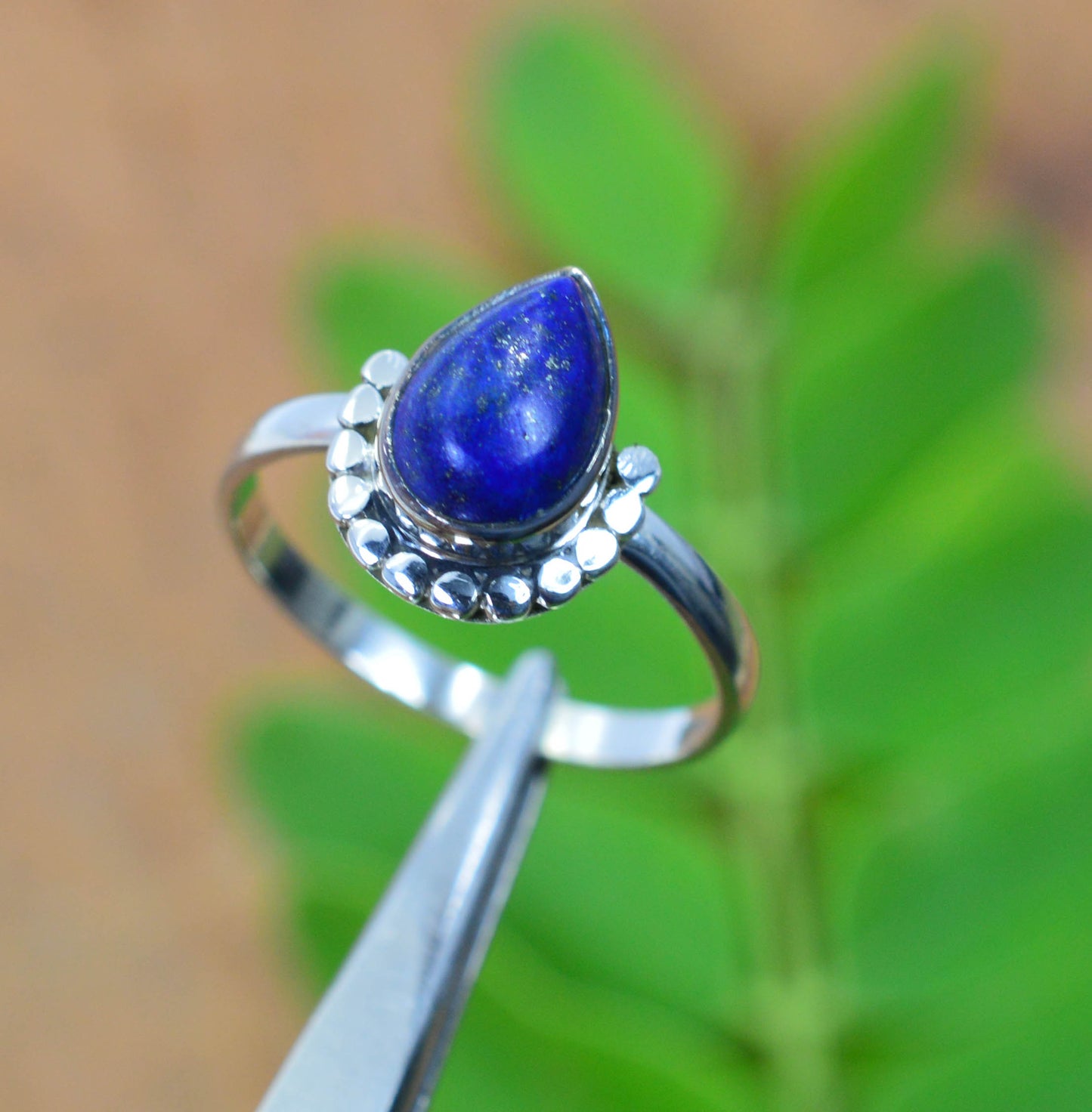 WHOLESALE 5PC 925 SOLID STERLING SILVER BLUE LAPIS LAZULI RING LOT