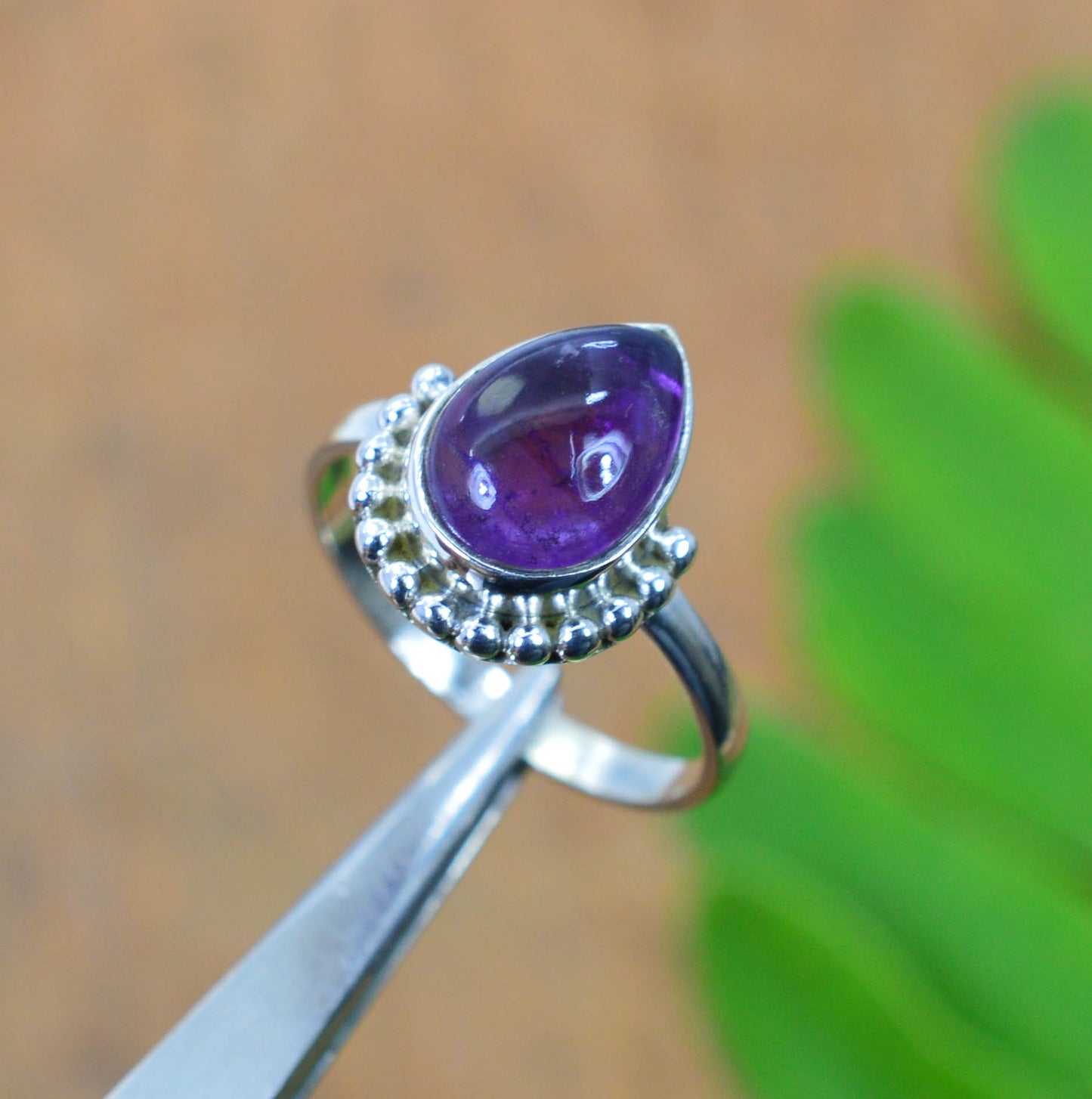 WHOLESALE 5PC 925 SOLID STERLING SILVER PURPLE AMETHYST RING LOT