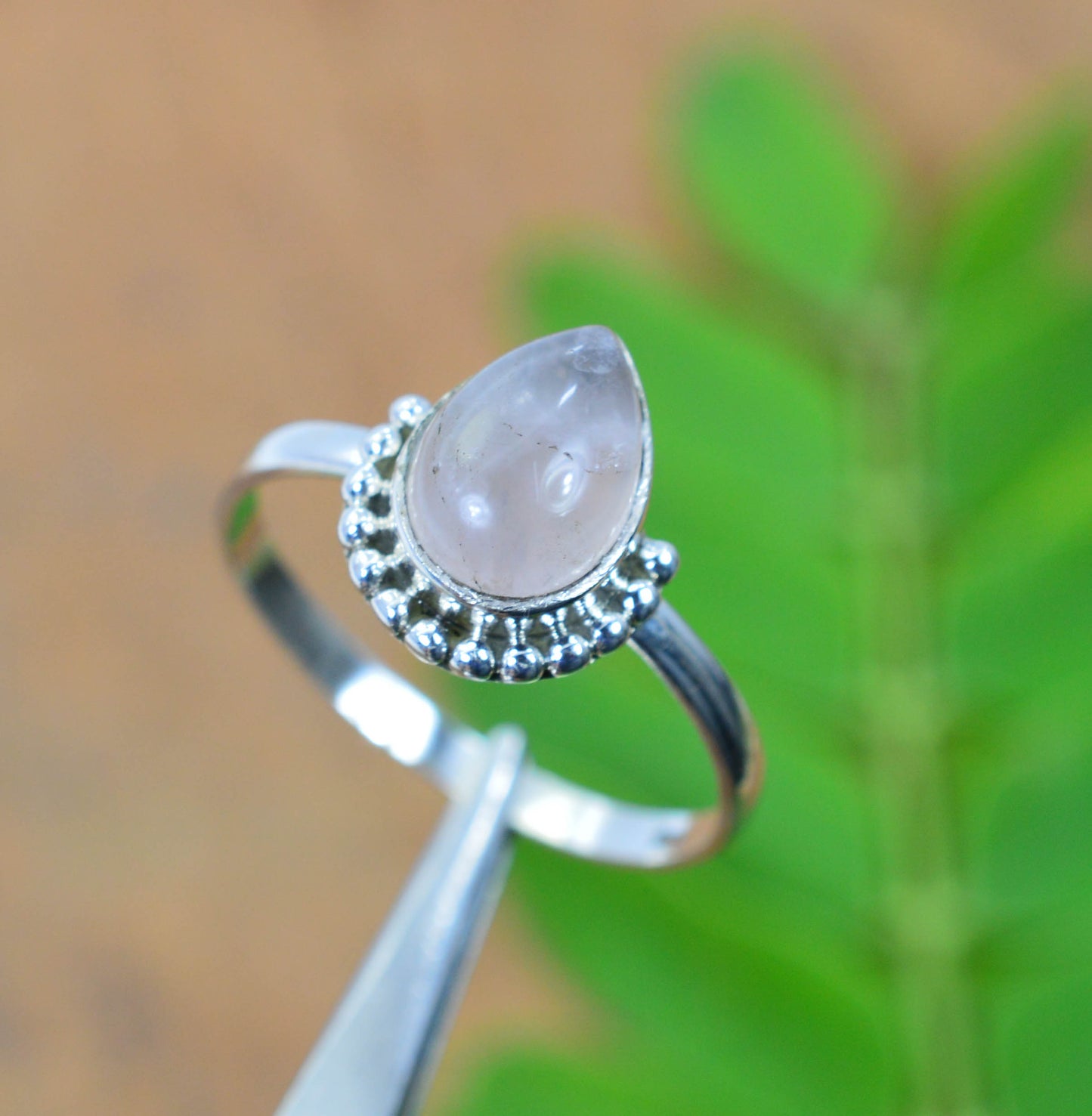 WHOLESALE 11PC 925 SOLID STERLING SILVER PINK ROSE QUARTZ RING LOT