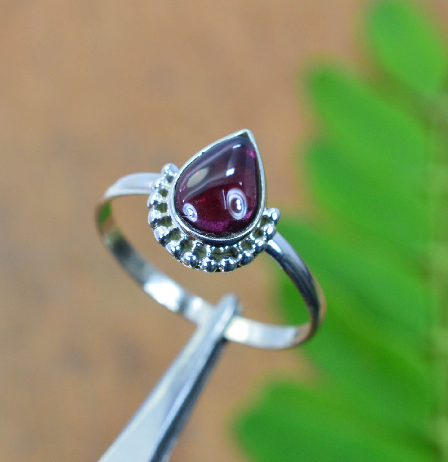 WHOLESALE 11PC 925 SOLID STERLING SILVER RED GARNET RING LOT