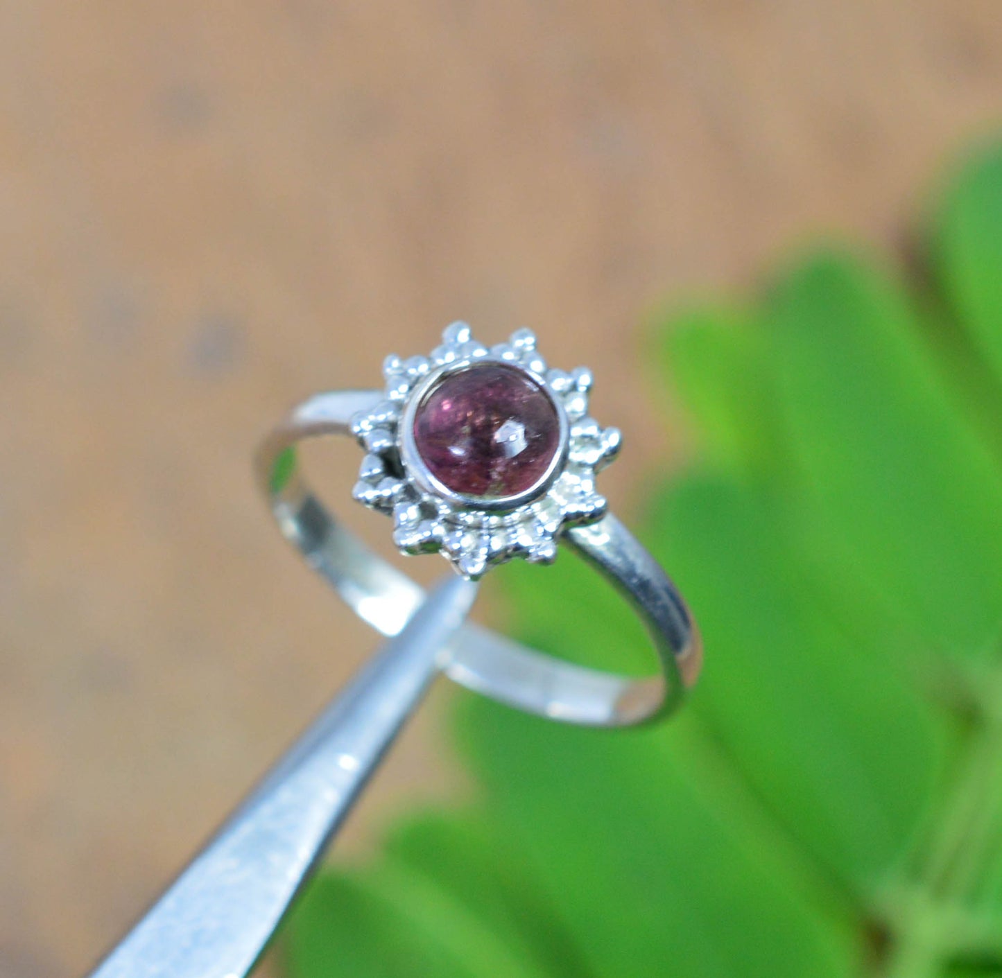 WHOLESALE 5PC 925 SOLID STERLING SILVER PINK TOURMALINE RING LOT