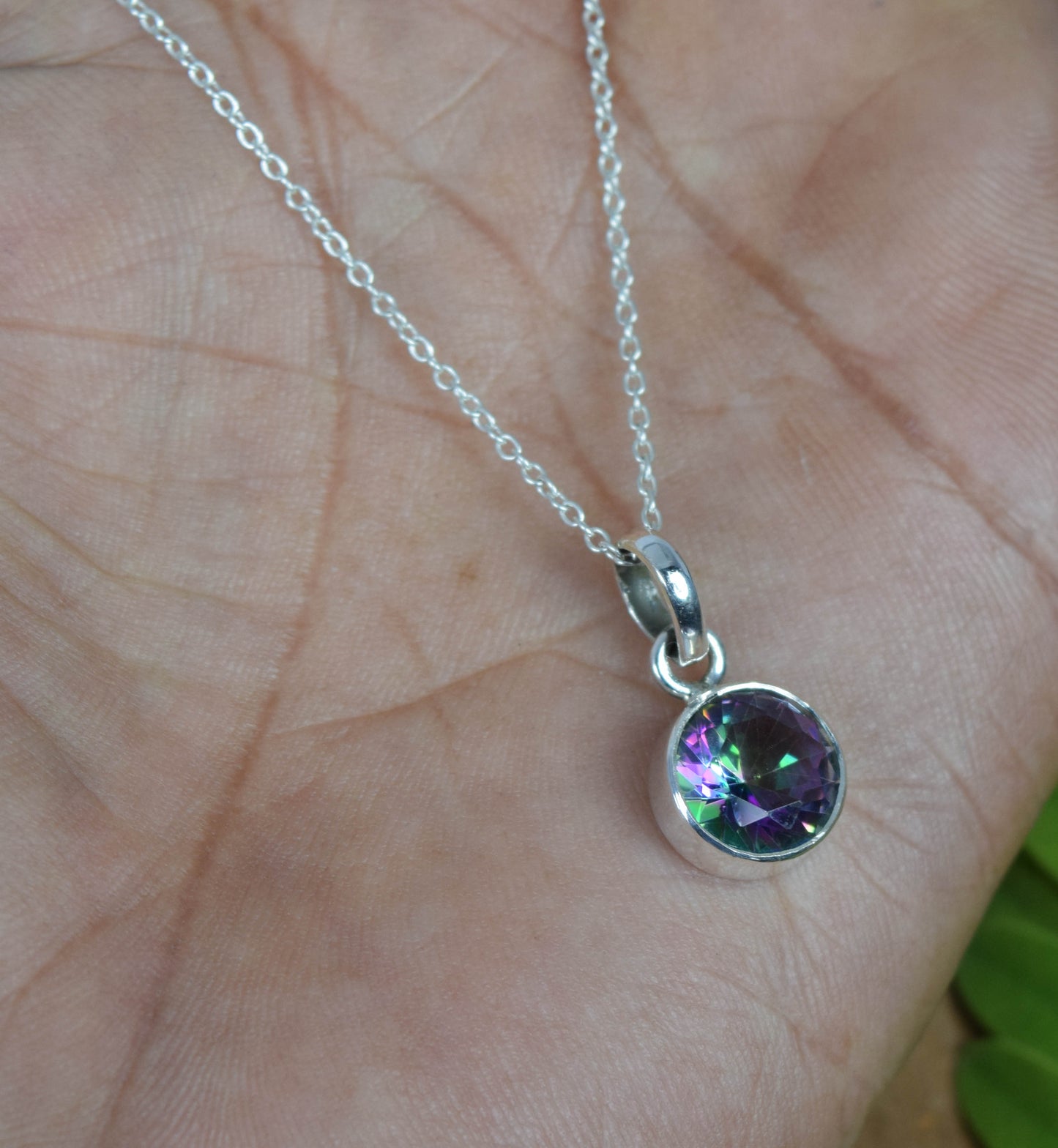 WHOLESALE 10PC 925 SOLID STRELINGS SILVER FACETED MYSTIC TOPAZ PENDANT LOT