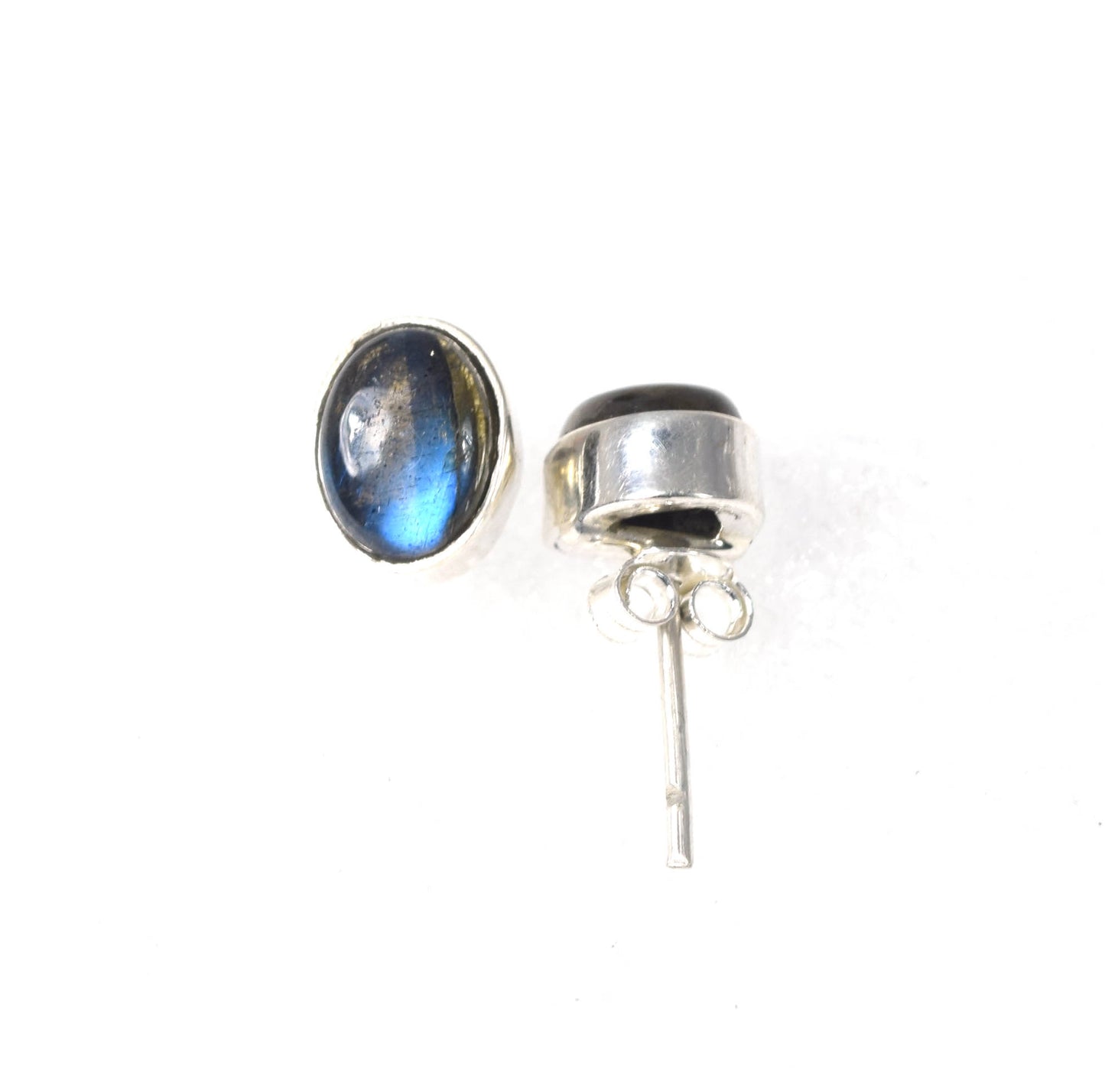 WHOLESALE 11PR 925 STERLING SILVER LABRADORITE STUD EARRING LOT
