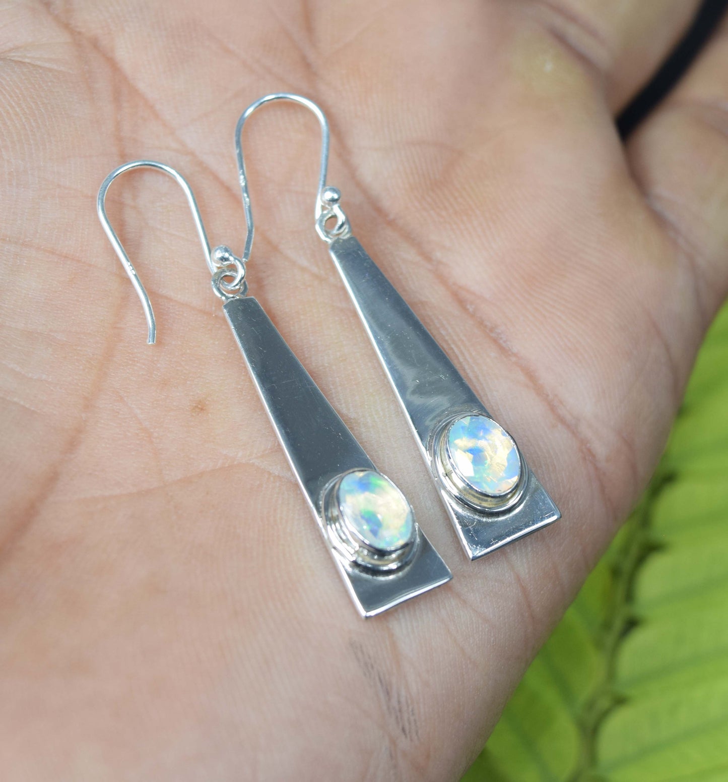 Wholesale 925 5PR Solid Sterling Silver Ethiopian Opal Hook Earring Lot