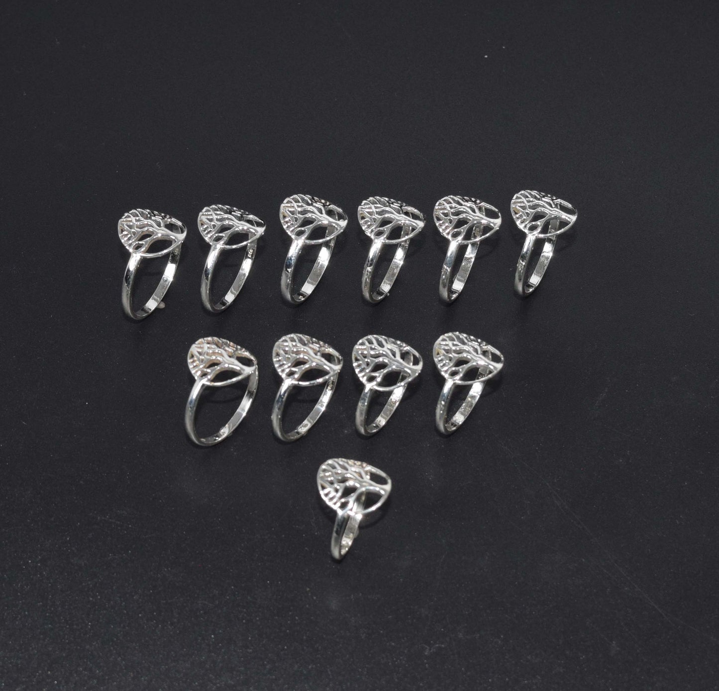 Wholesale 925 11PC Solid Sterling Silver Plain Ring Lot