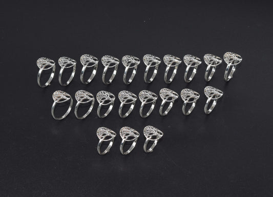 Wholesale 925 21PC Solid Sterling Silver Plain Ring Lot