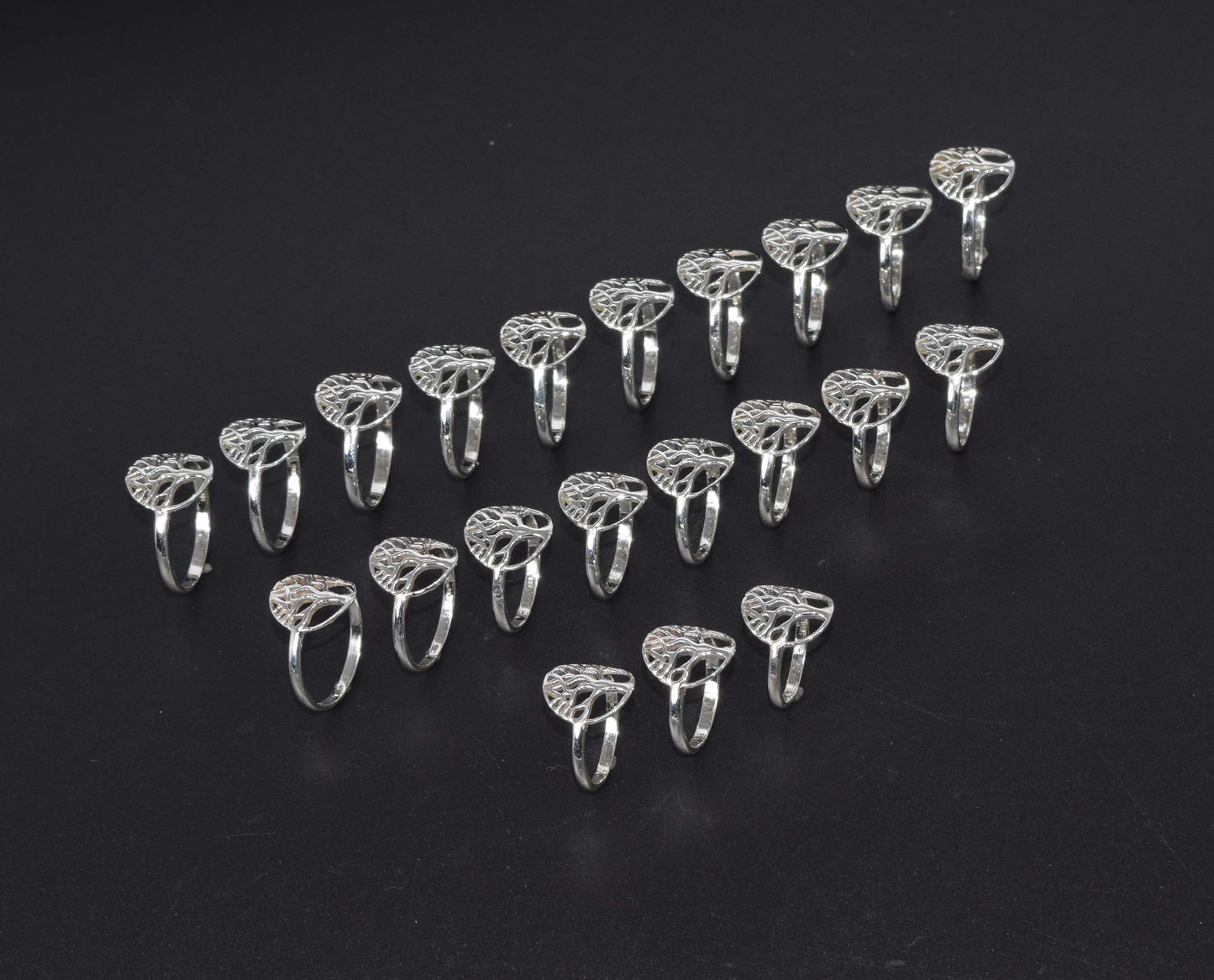 Wholesale 925 21PC Solid Sterling Silver Plain Ring Lot