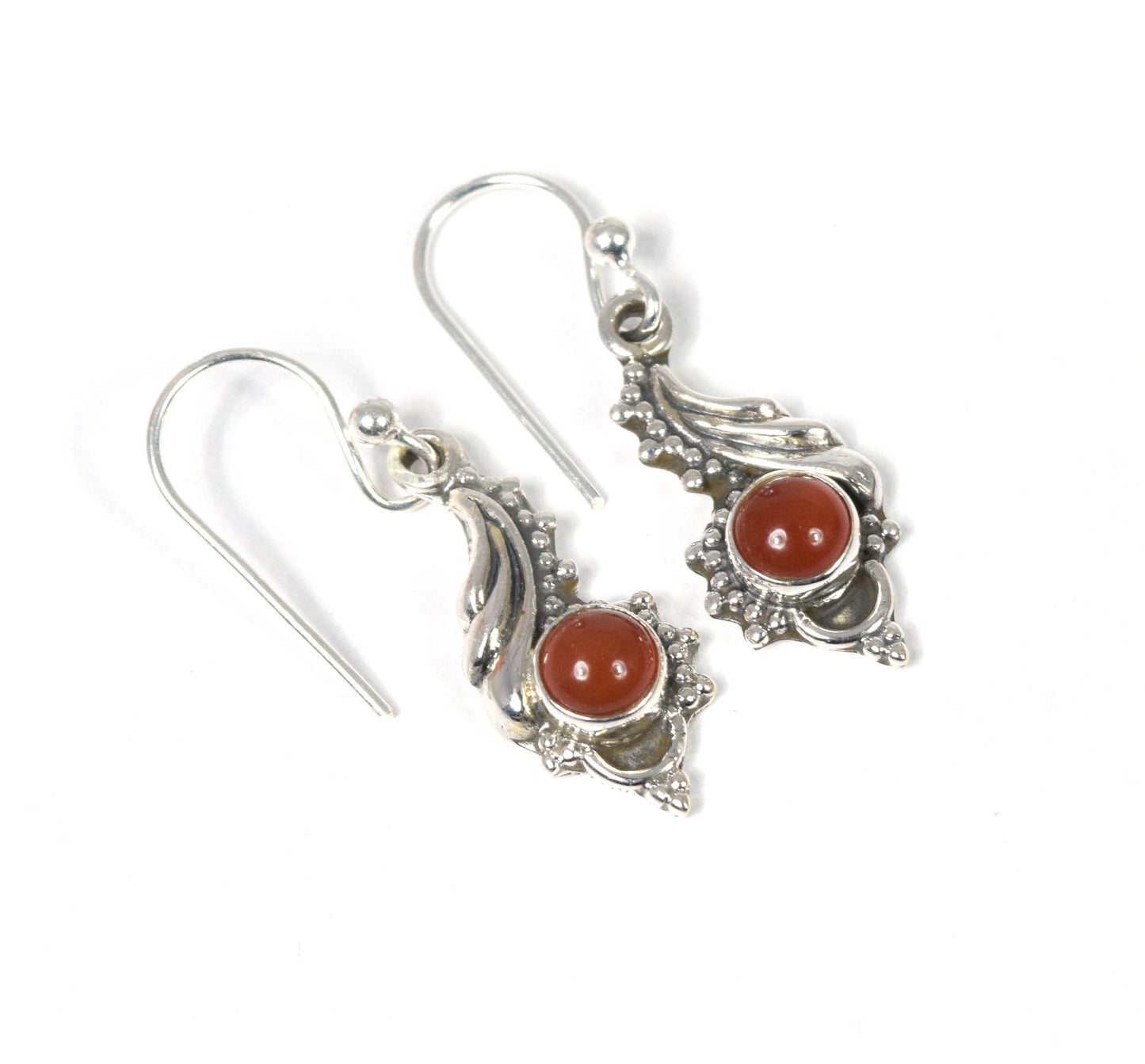 925 Solid Sterling Silver Designer Hook Earring - 2.8 Grams