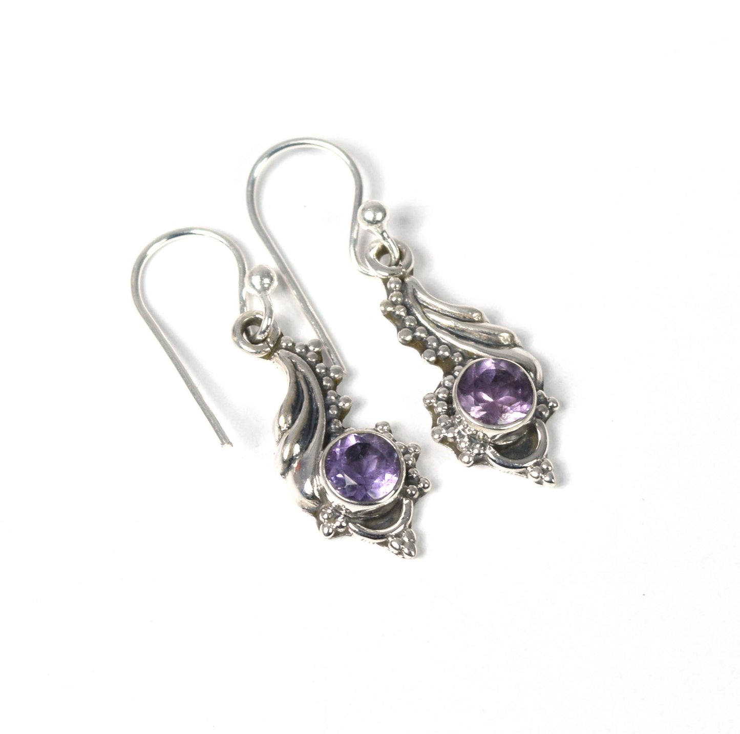 925 Solid Sterling Silver Designer Hook Earring - 2.8 Grams