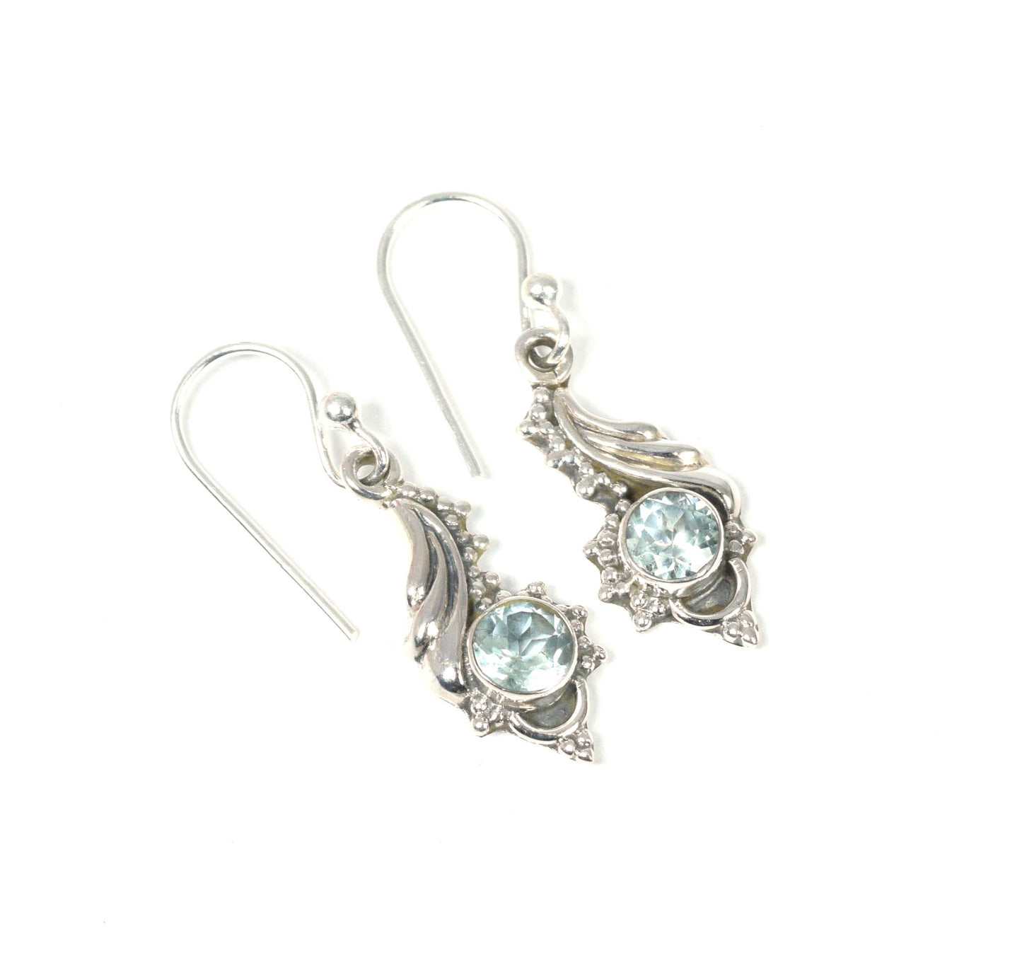 925 Solid Sterling Silver Designer Hook Earring - 2.8 Grams