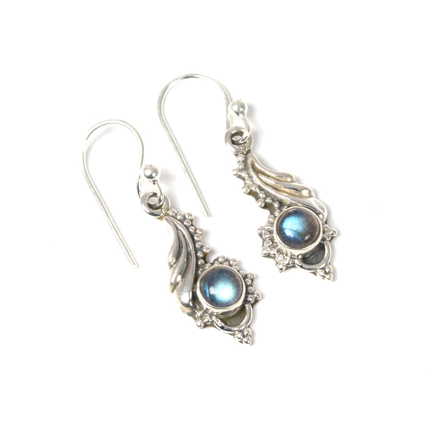 925 Solid Sterling Silver Designer Hook Earring - 2.8 Grams