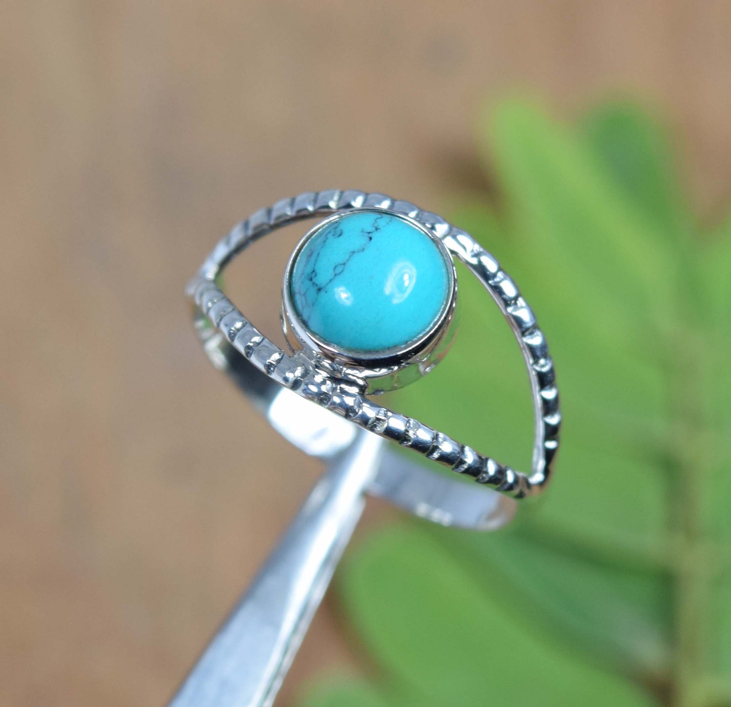 Wholesale 5Pc 925 Solid Sterling Silver Blue Turquoise Ring Lot