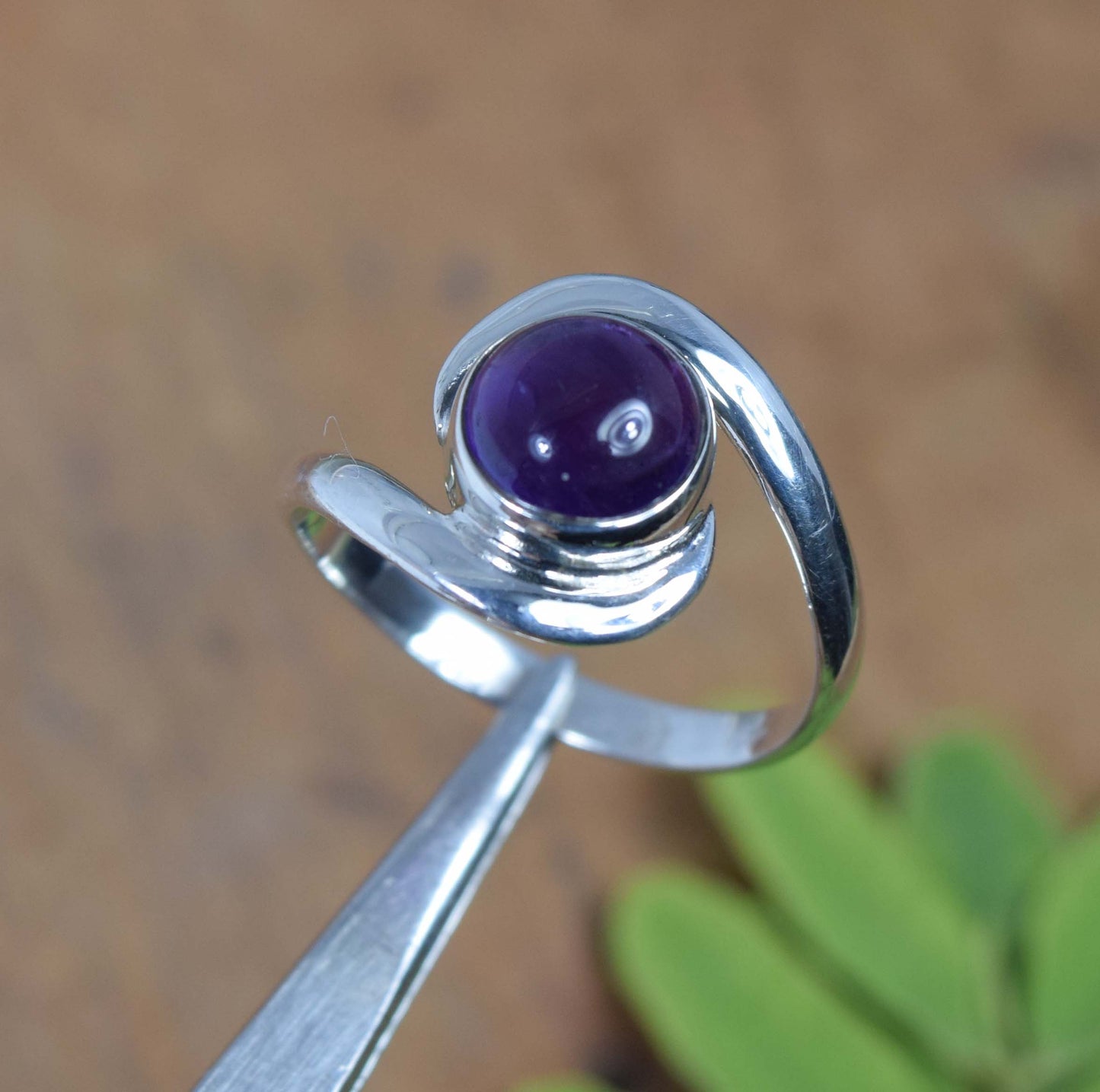 Wholesale 5Pc 925 Solid Sterling Silver Purple Amethyst Ring Lot