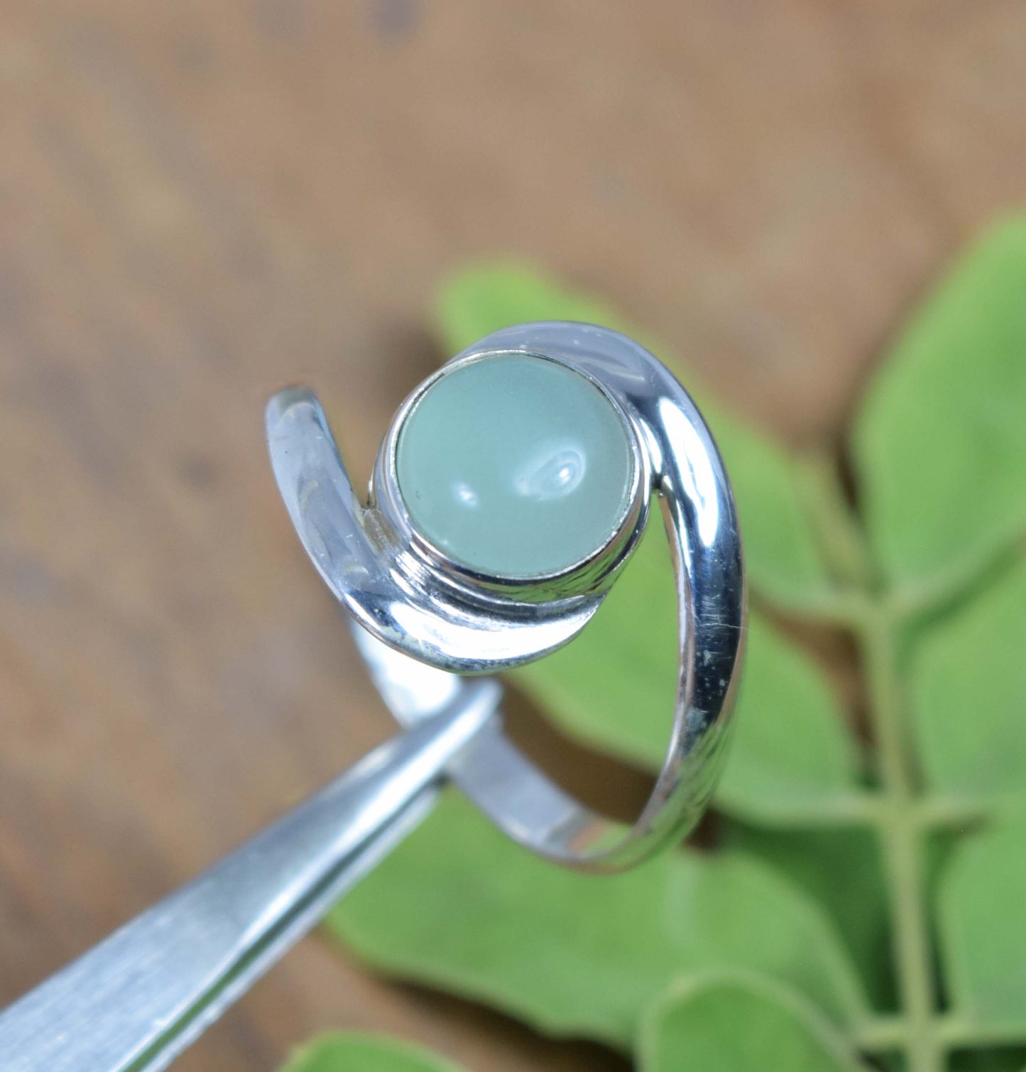 Wholesale 5Pc 925 Solid Sterling Silver Aqua Chalcedony Ring Lot
