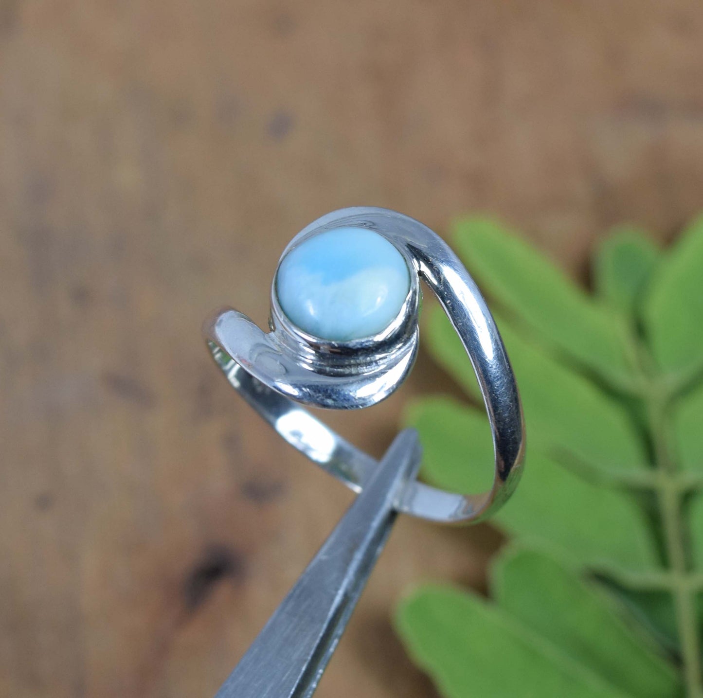 Wholesale 5Pc 925 Solid Sterling Silver Blue Larimar Ring Lot