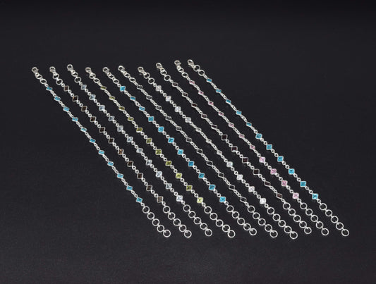 Wholesale 10PC 925 Sterling Silver Peridot Blue Topaz Mix Bracelet Lot