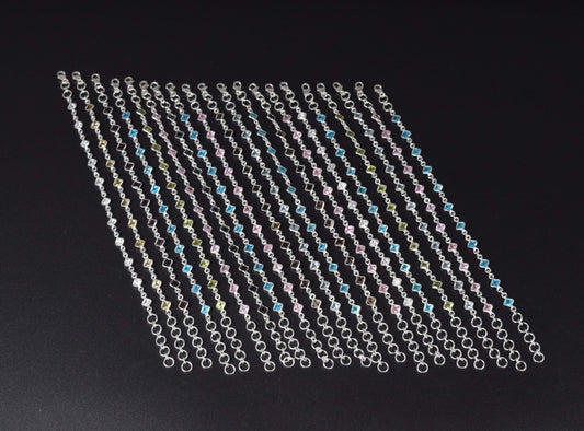 Wholesale 20PC 925 Sterling Silver Peridot Blue Topaz Mix Bracelet Lot