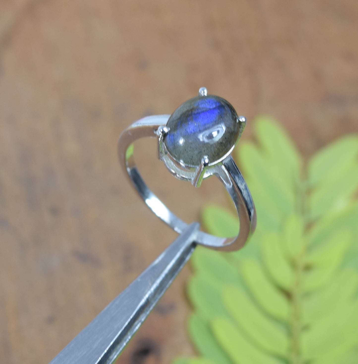 Wholesale 10PC 925 Solid Sterling Silver Labradorite Ring Lot