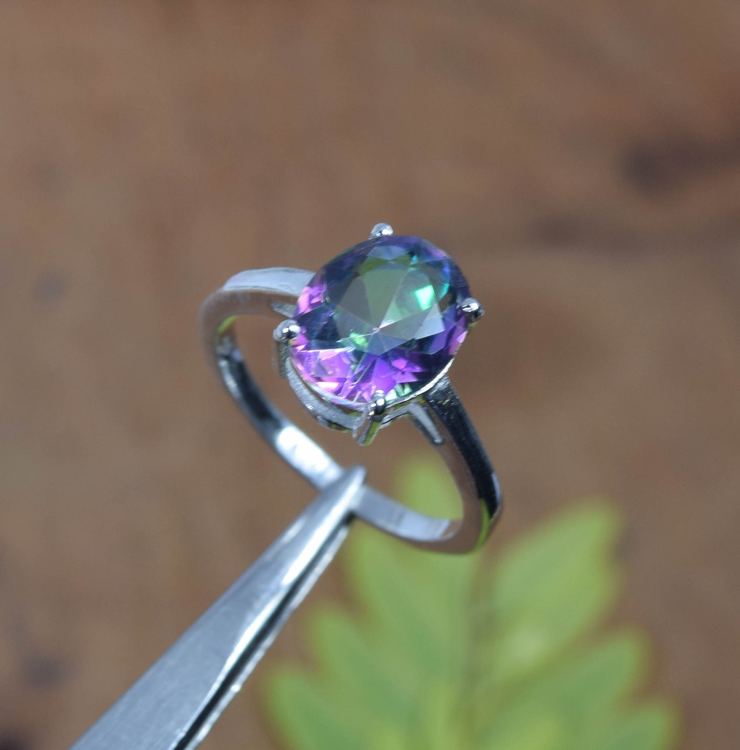 Wholesale 11PC 925 Solid Sterling Silver Faceted Mystic Topaz Ring Lot