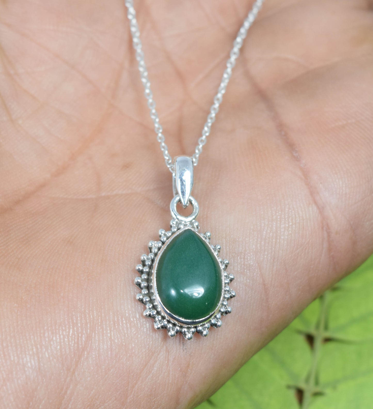 Wholesale 11PC 925 Solid Sterling Silver Green Onyx Pendant Lot