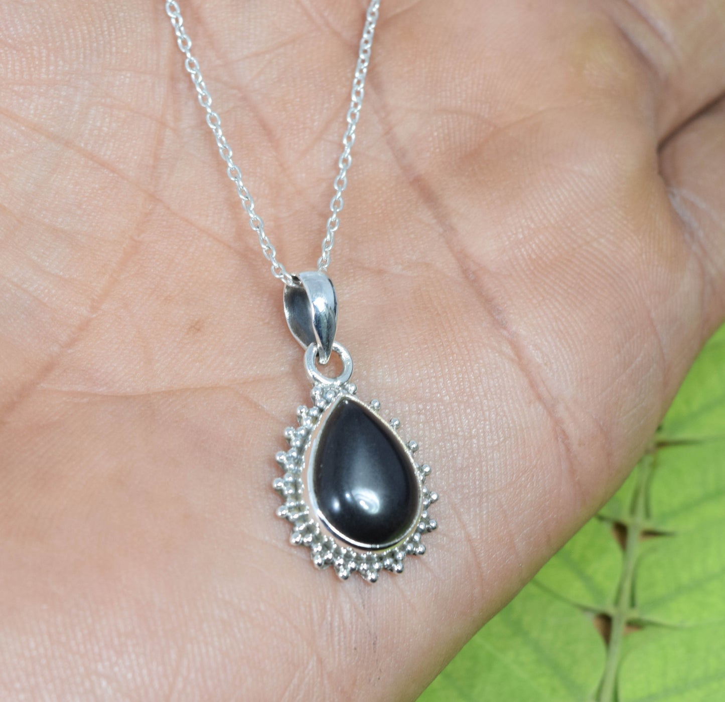 Wholesale 5PC 925 Solid Sterling Silver Black Onyx Pendant Lot