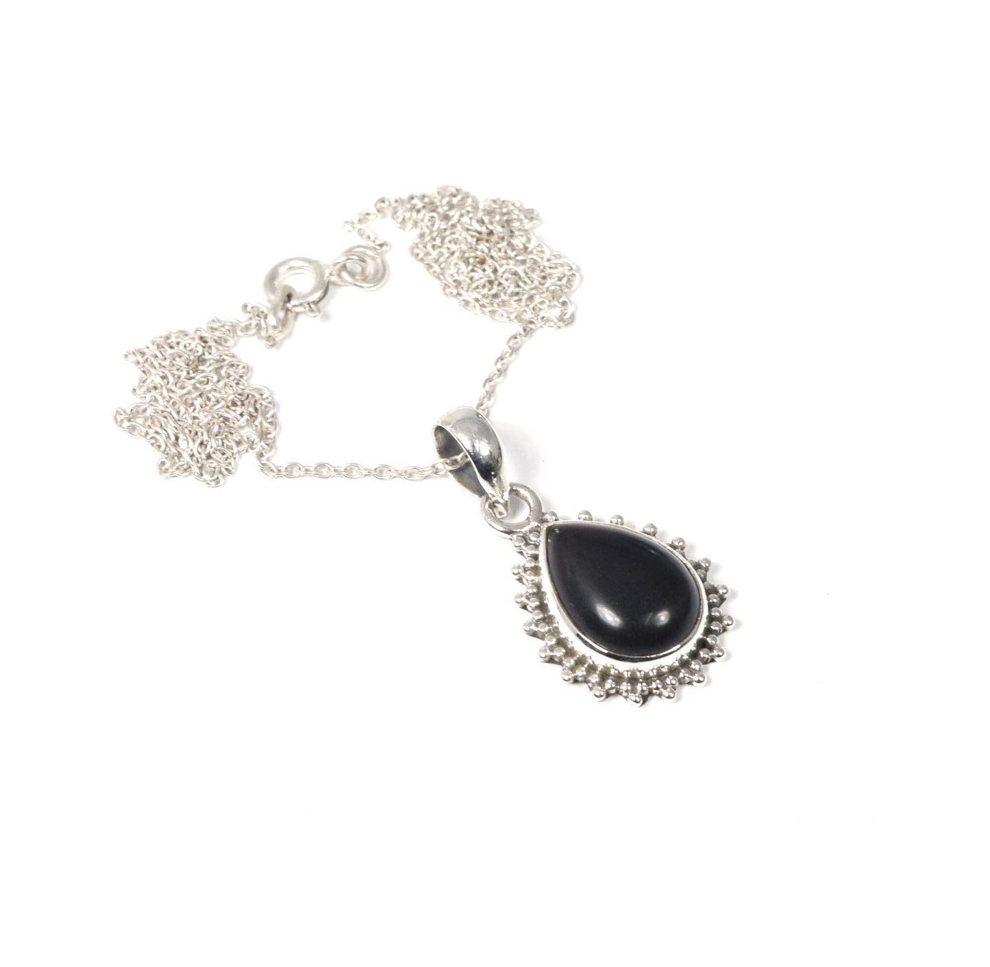 Wholesale 5PC 925 Solid Sterling Silver Black Onyx Pendant Lot