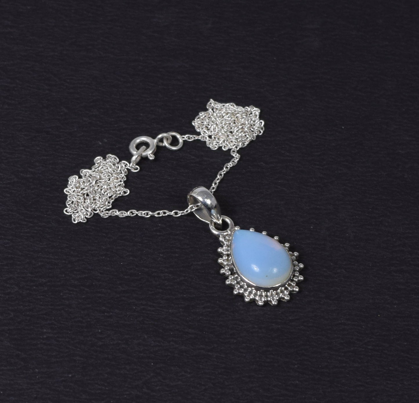 Wholesale 15PC 925 Solid Sterling Silver Milky Opalite Pendant Lot