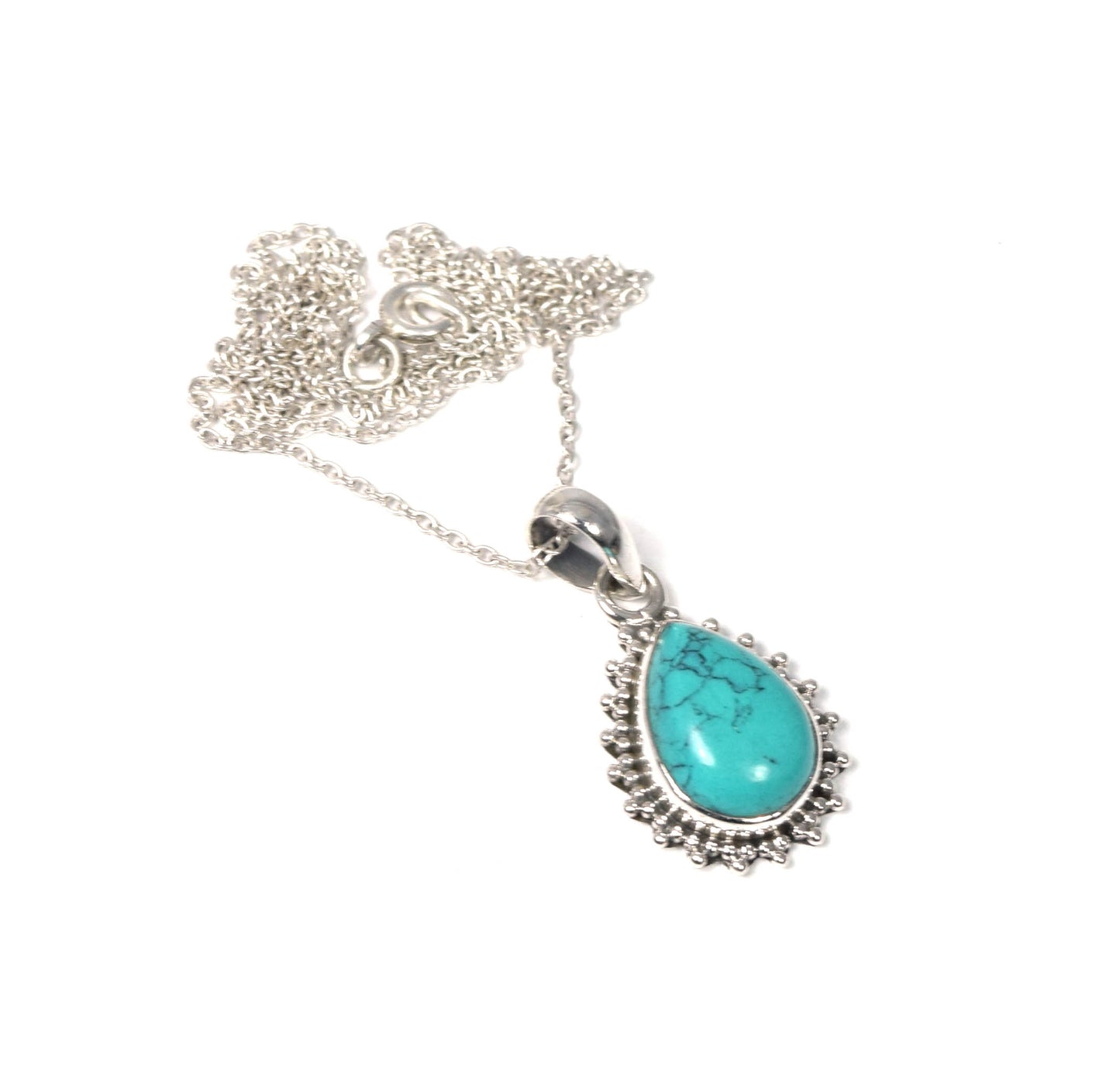 Wholesale 11PC 925 Solid Sterling Silver Blue Turquoise Pendant Lot