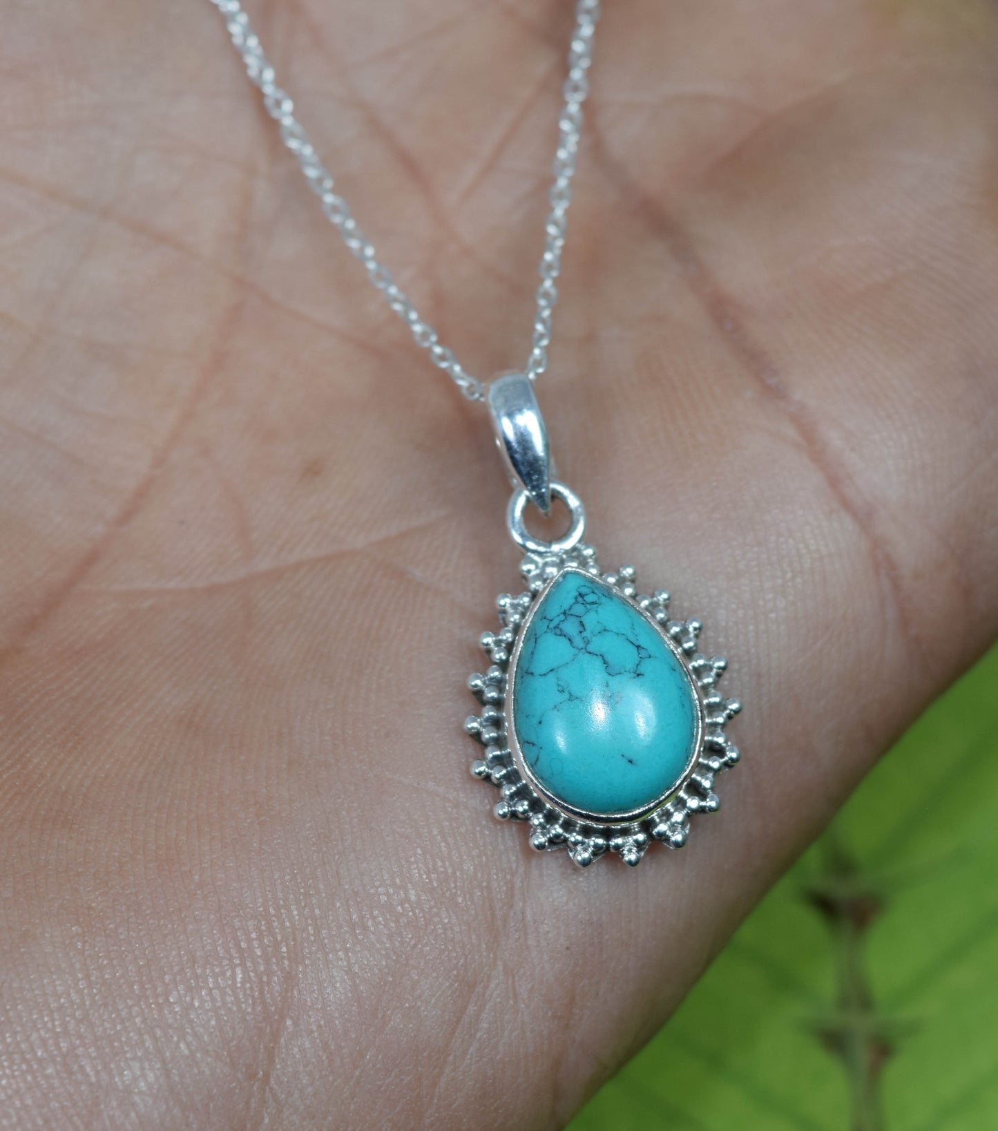 Wholesale 21PC 925 Solid Sterling Silver Blue Turquoise Pendant Lot