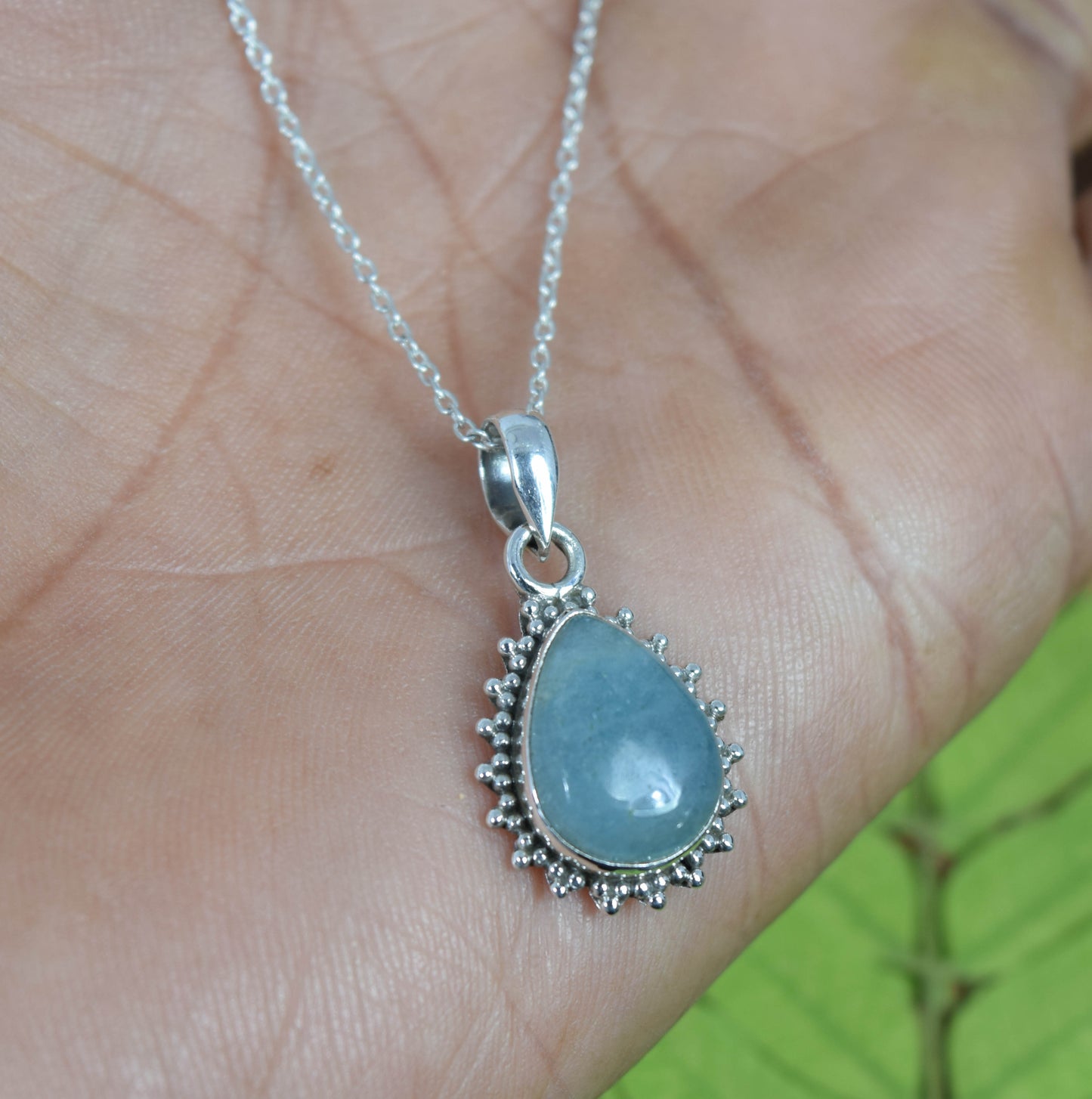 Wholesale 21PC 925 Solid Sterling Silver Aquamarine Pendant Lot
