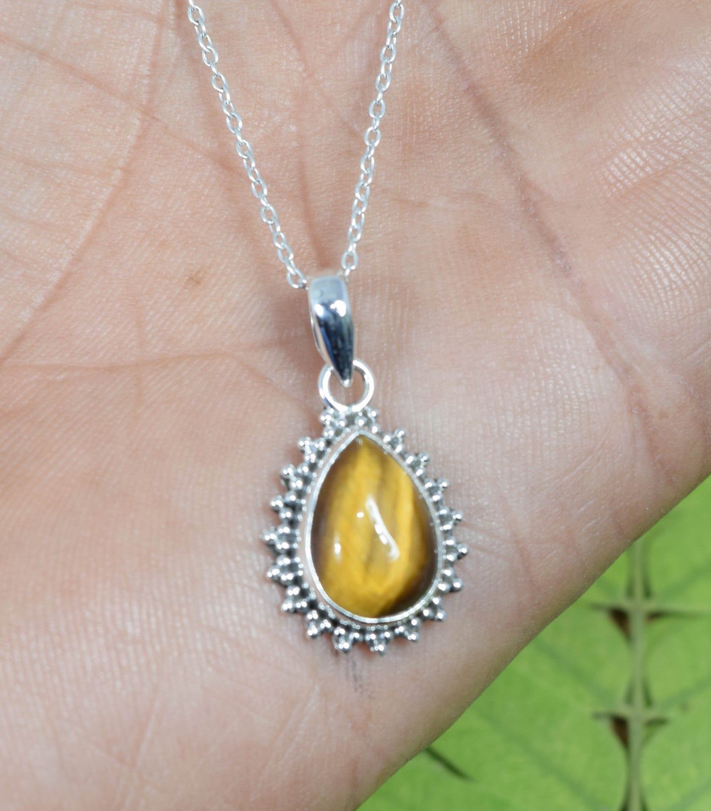 Wholesale 5PC 925 Solid Sterling Silver Tiger Eye Mix Stone Pendant Lot