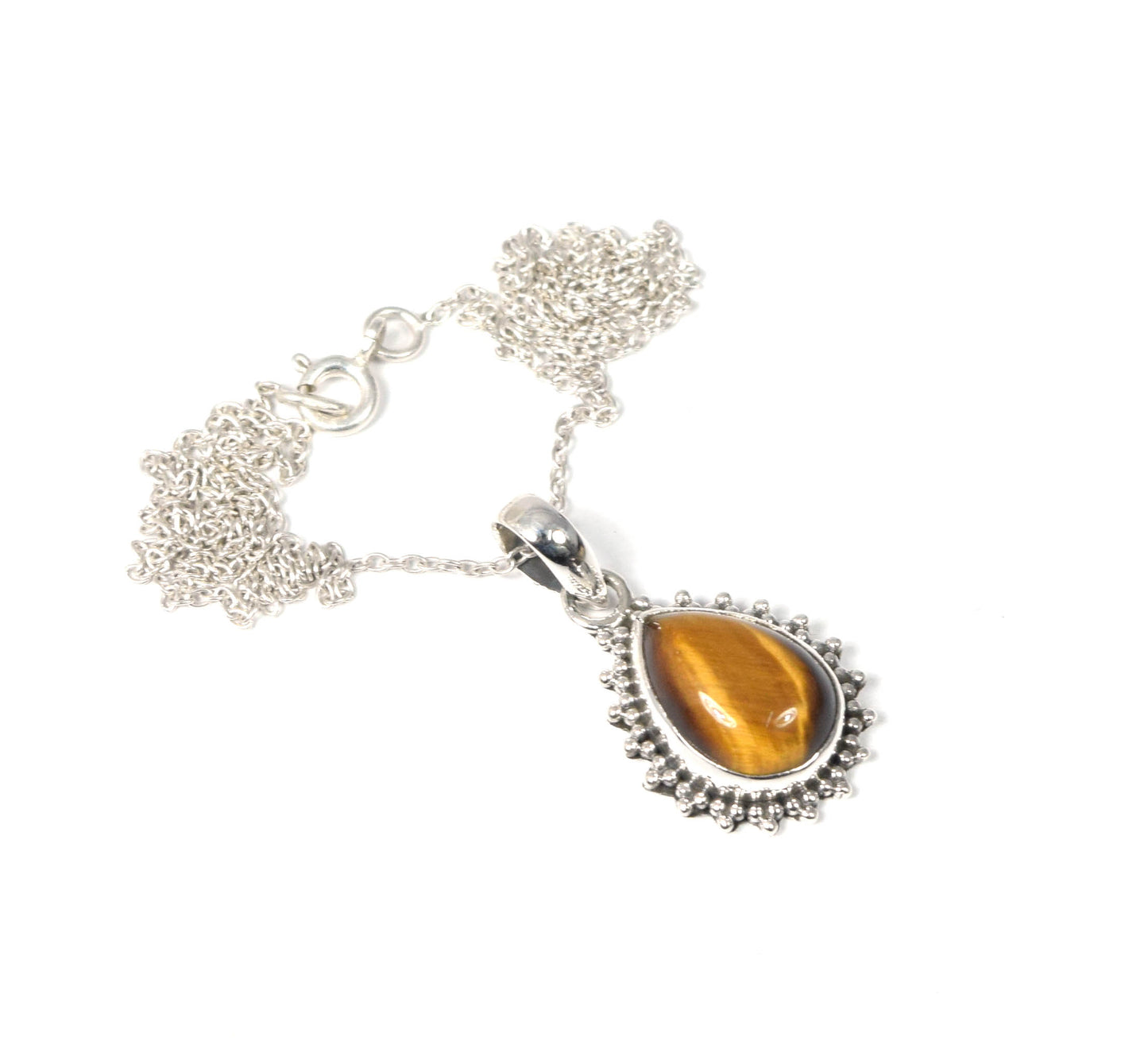 Wholesale 5PC 925 Solid Sterling Silver Tiger Eye Mix Stone Pendant Lot