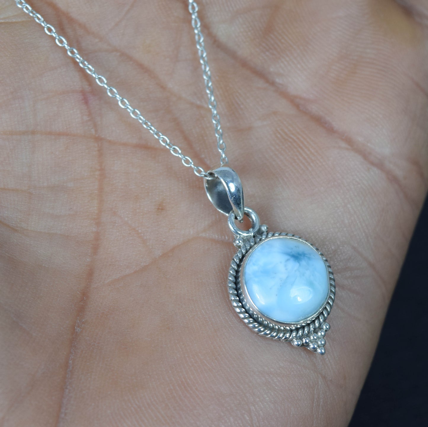 Wholesale 11PC 925 Solid Sterling Silver Blue Larimar Pendant Lot