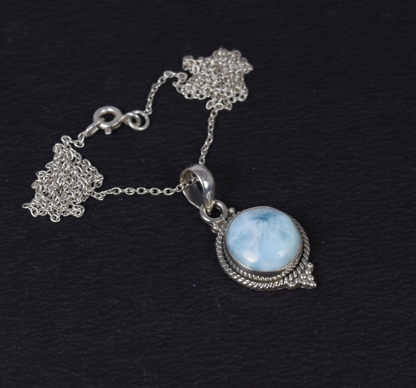Wholesale 11PC 925 Solid Sterling Silver Blue Larimar Pendant Lot