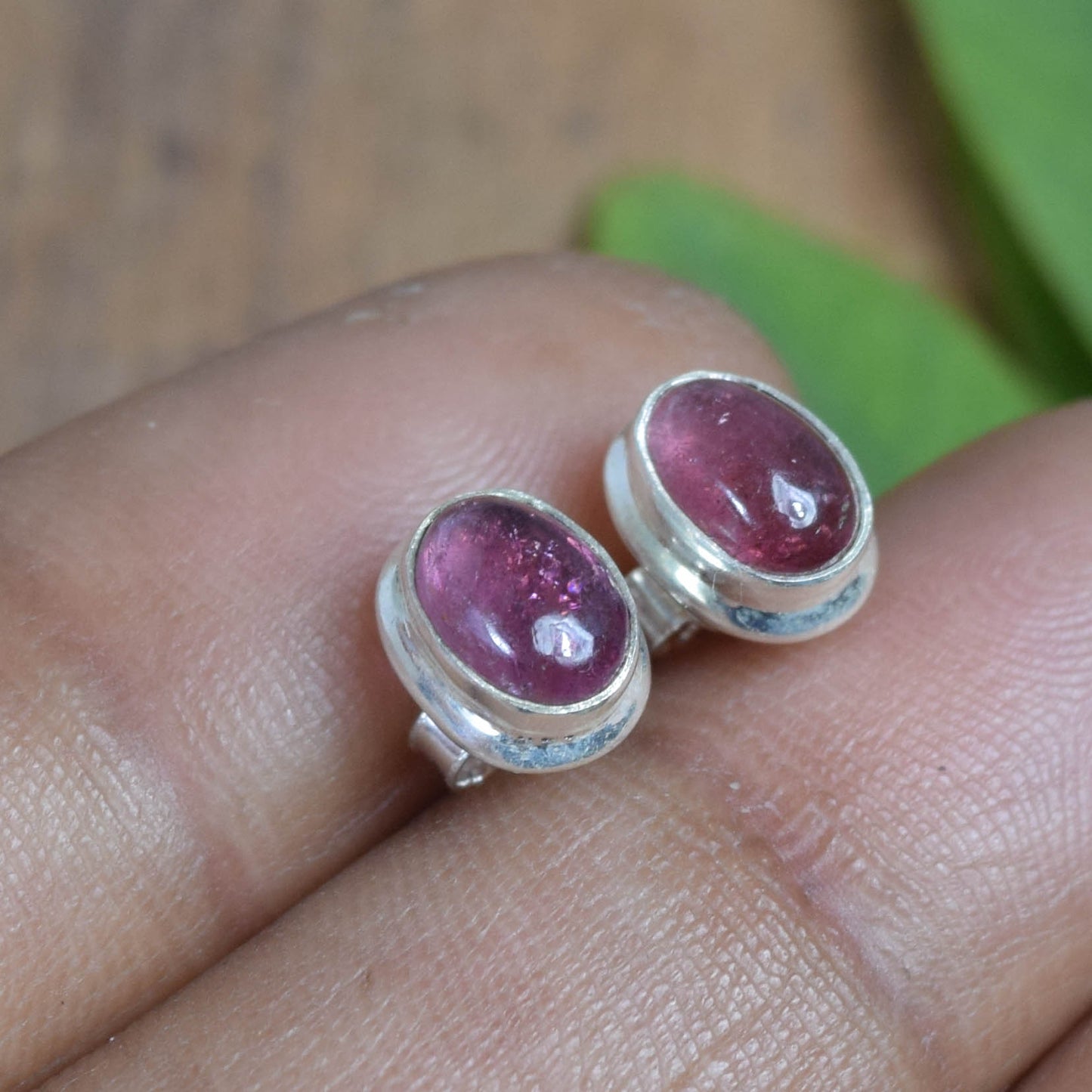 Wholesale 10PR 925 Solid Sterling Silver Pink Tourmaline Stud Lot