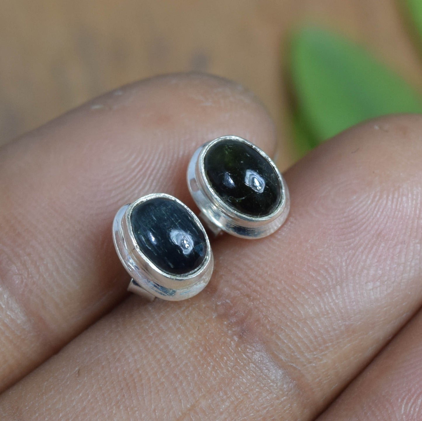 Wholesale 5PR 925 Solid Sterling Silver Green Tourmaline Stud Lot