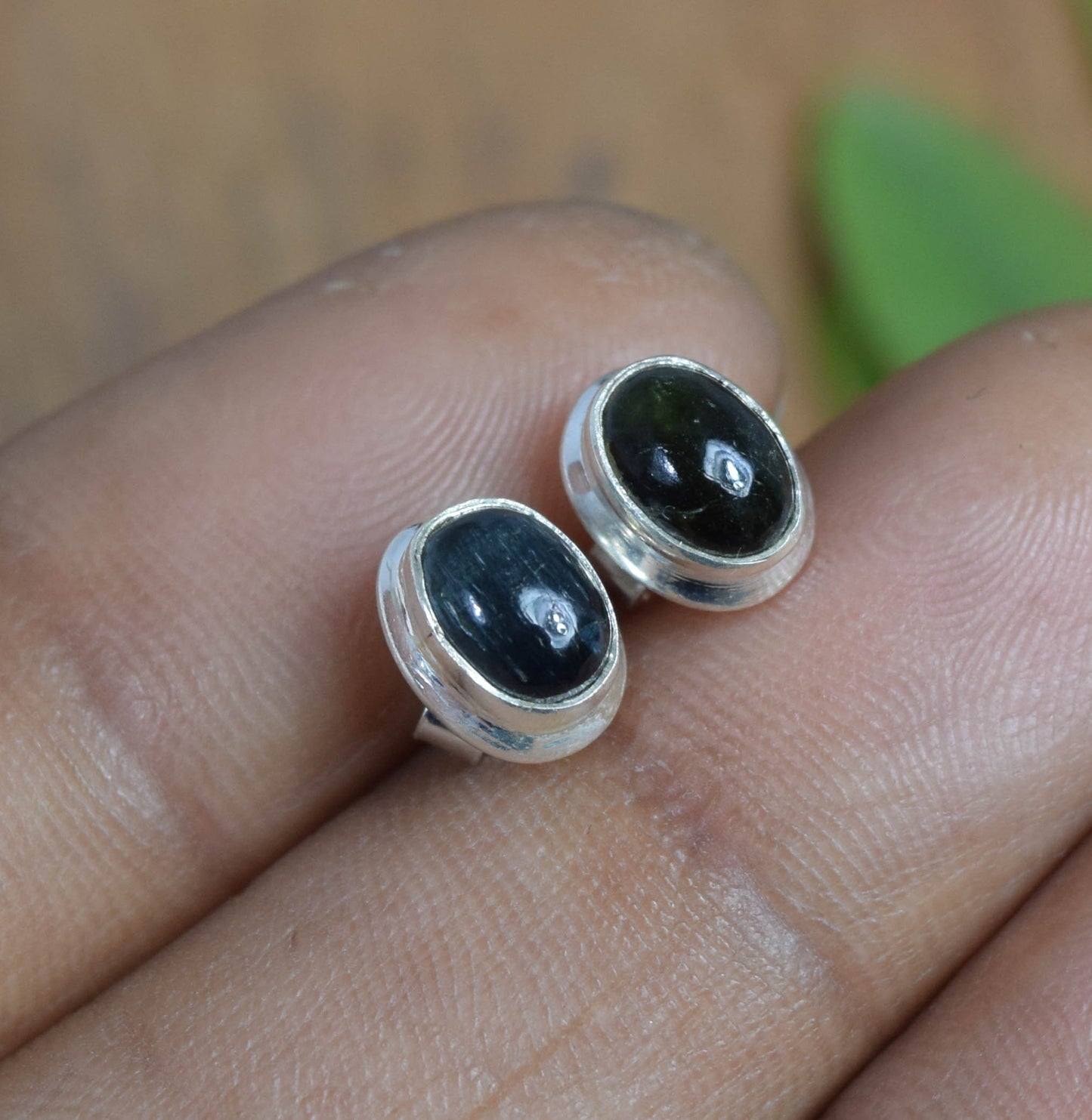 Wholesale 10PR 925 Solid Sterling Silver Green Tourmaline Stud Lot
