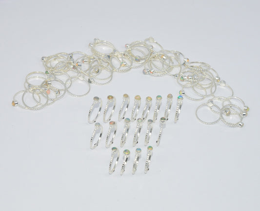 WHOLESALE 71PC 925 SOLID STERLING SILVER ETHIOPIAN OPAL RING LOT