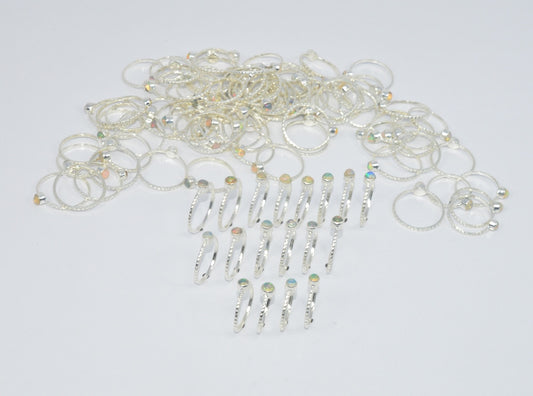 WHOLESALE 101PC 925 SOLID STERLING SILVER ETHIOPIAN OPAL RING LOT