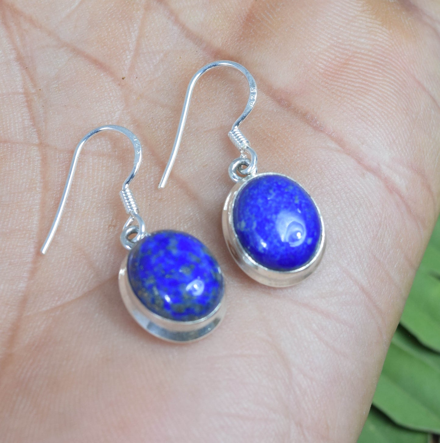 Wholesale 5PR 925 Solid Sterling Silver Blue Lapis Lazuli Hook Earring Lot