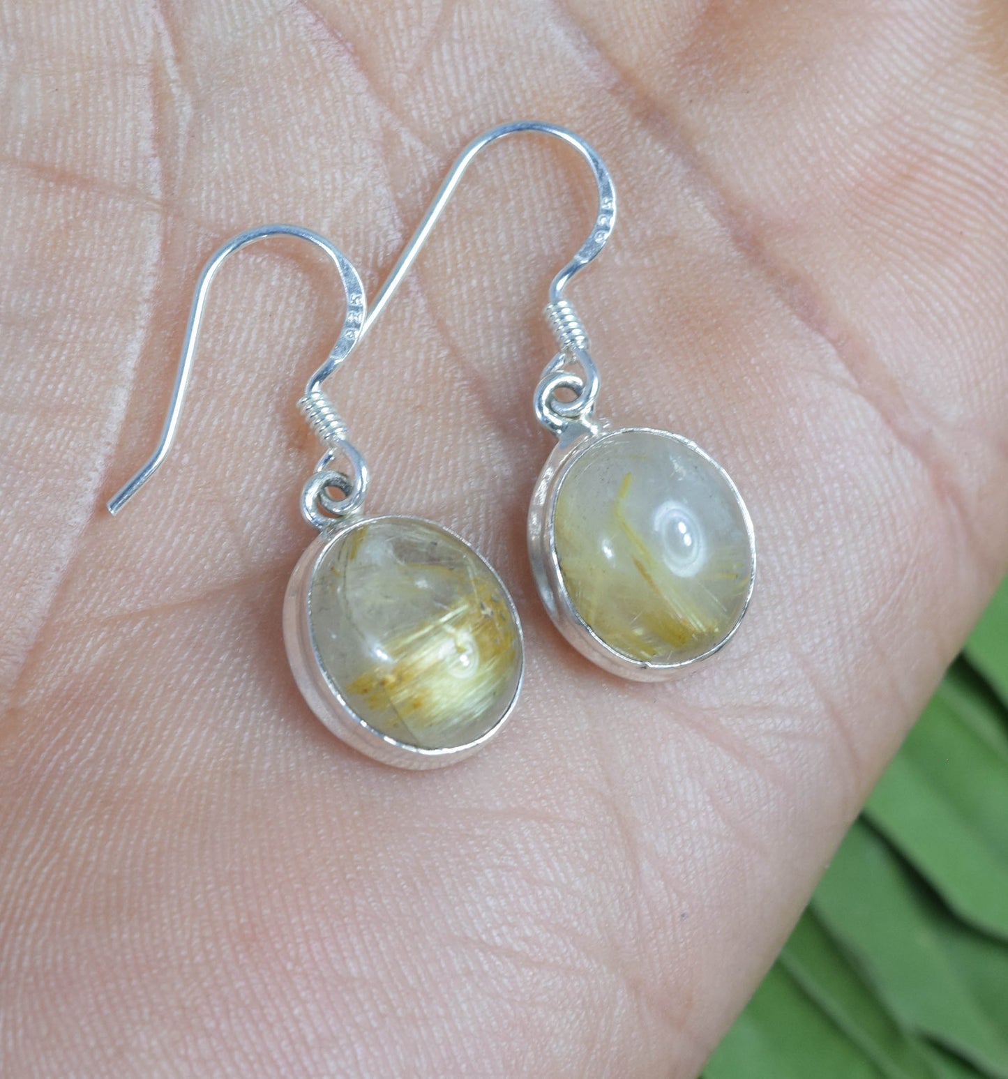 Wholesale 5PR 925 Solid Sterling Silver Golden Rutile Hook Earring Lot